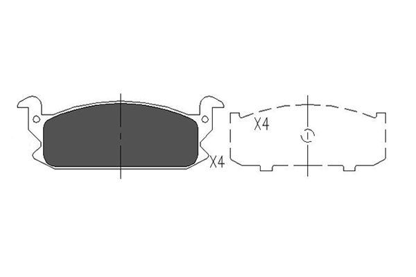 KAVO PARTS Комплект тормозных колодок, дисковый тормоз KBP-1503